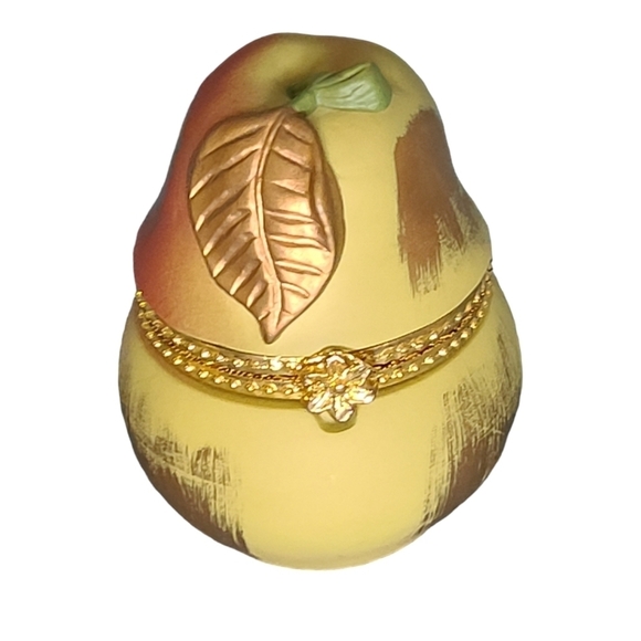Partridge and Pear tree Trinket box, ceramic Romans - Picture 1 of 9